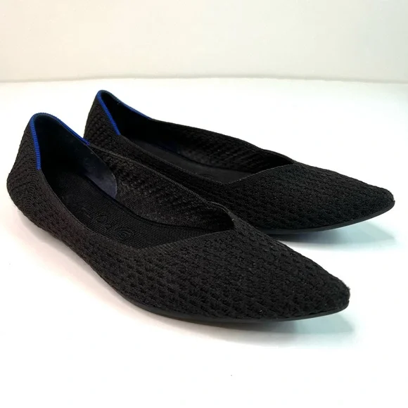 Rothy's The Point Retired Honeycomb Flats in Black Size 11 - Picture 11 of 13